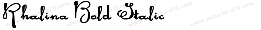 Rhalina Bold Italic字体转换
